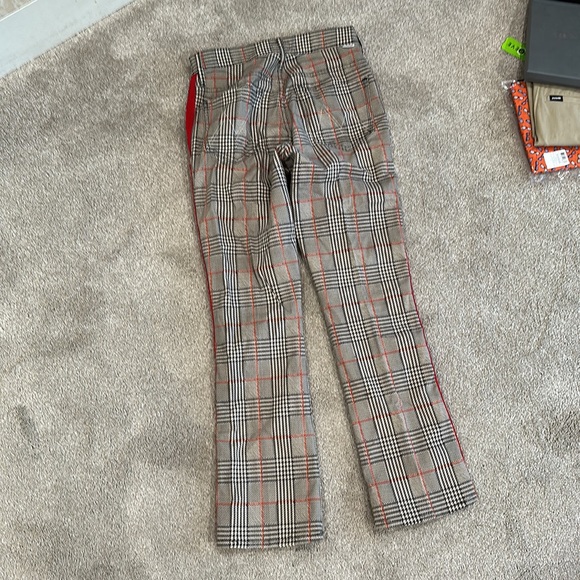 Mother insider ankle pant in plaid with racer stripe - Picture 6 of 6